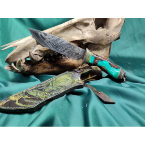 ХИЖАК ніж ручної роботи майстра студії GARAGE ART, Сталь 9ХС 57-58 HRC. Photo 3